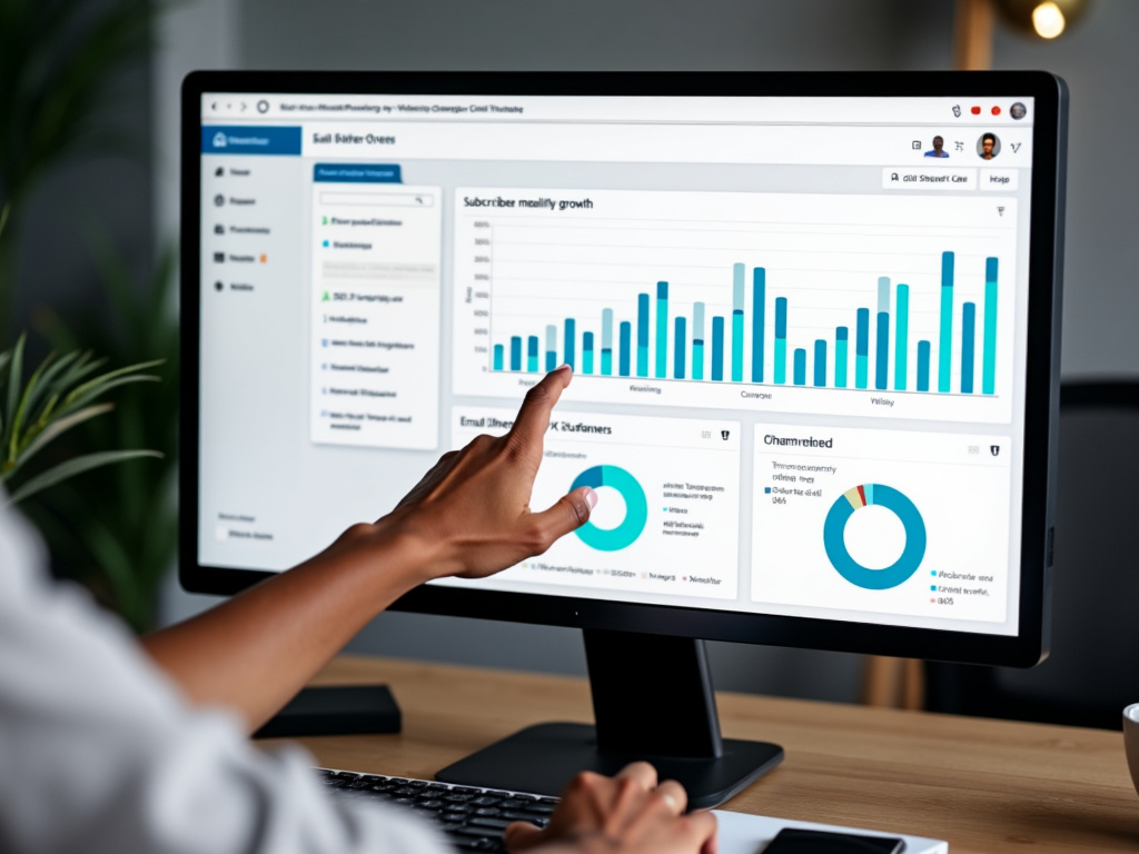 a person pointing at a graph on a computer screen